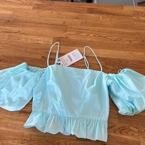 Zara Light teal fashion top - new